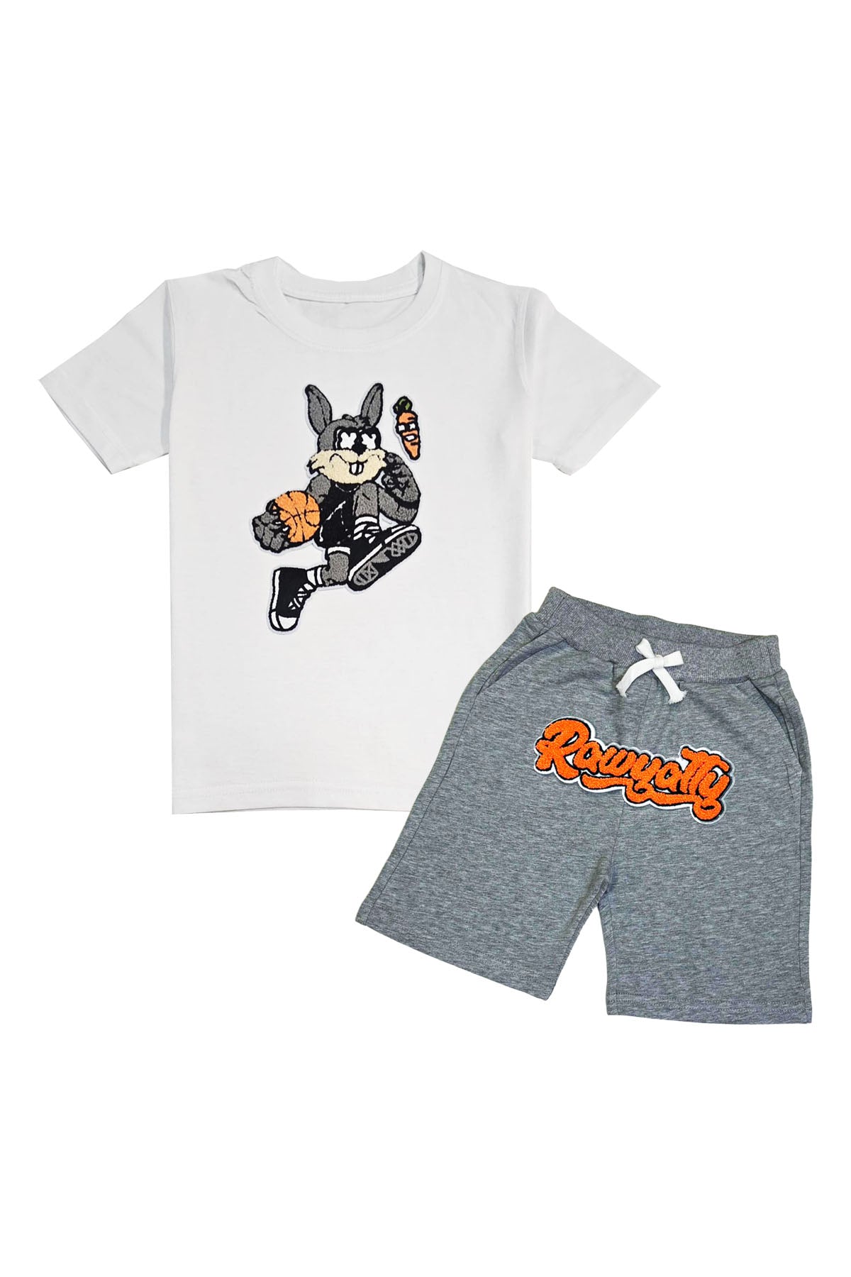 Kids Rabbit Chenille T-Shirt and Cotton Shorts Set