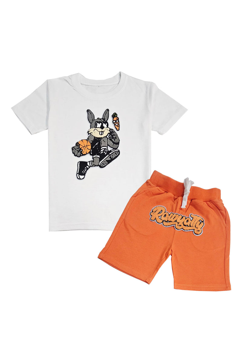Kids Rabbit Chenille T-Shirt and Cotton Shorts Set