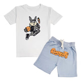 Kids Rabbit Chenille T-Shirt and Cotton Shorts Set