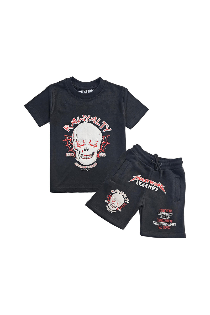 Kids Hollywood Legends Puff Print Crew Neck T-Shirt and Cotton Shorts Set