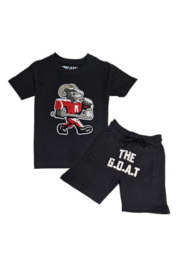 Kids The GOAT Chenille T-Shirt and Cotton Shorts Set