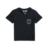 Kids 3D Stitch Logo Black Embroidery T-Shirt