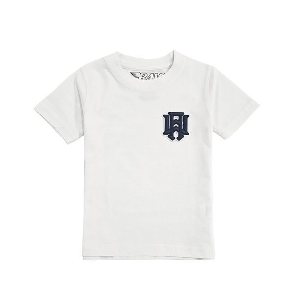 Kids 3D Stitch Logo Black Embroidery T-Shirt