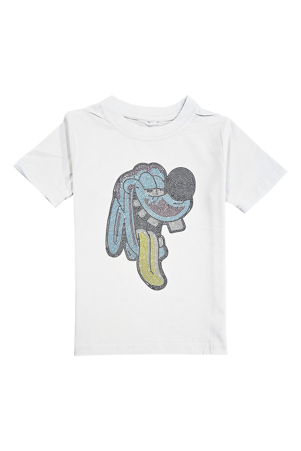 Kids Anti Social Aqua Bling T-Shirt