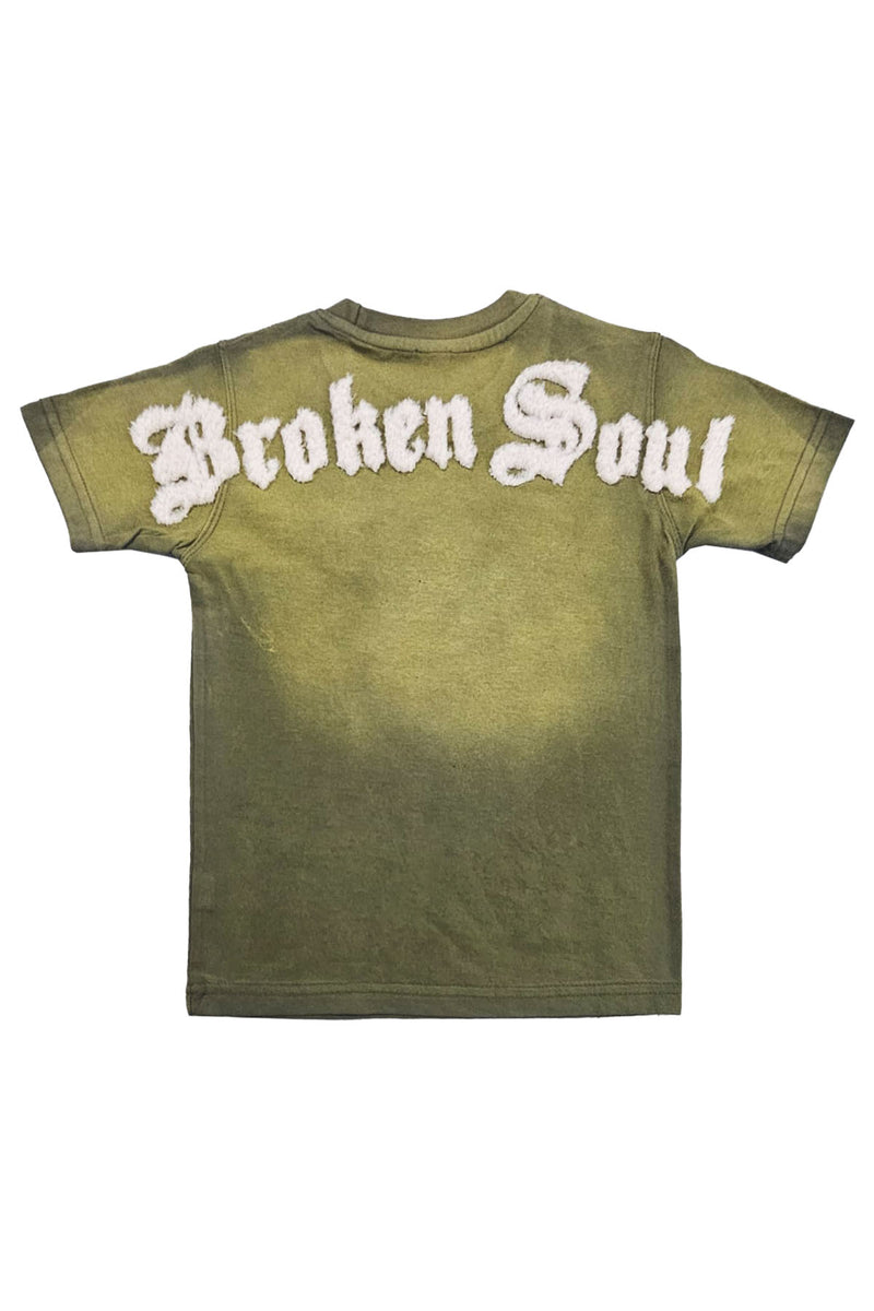Kids Broken Soul Cream Chenille T-Shirt