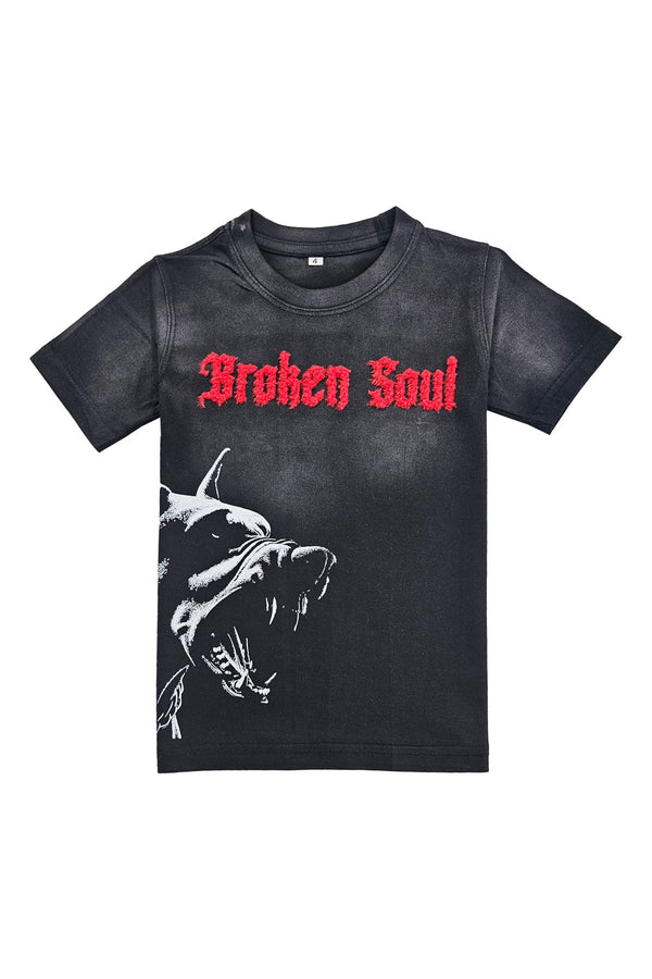 Kids Broken Soul Try Me Chenille T-Shirt