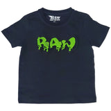 Kids RAW Drip Lime Green Chenille Crew Neck T-Shirt