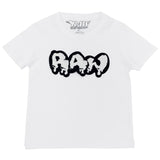 Kids RAW Drip White Chenille Crew Neck T-Shirt