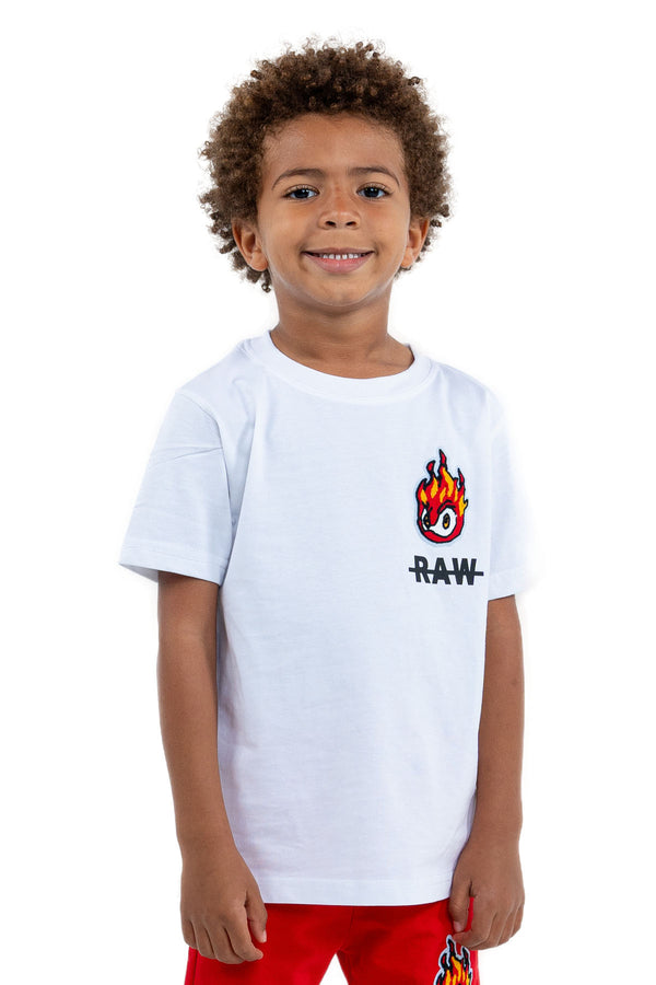 Kids The Original RAW Black Flame Silicone Chenille T-Shirt