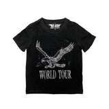 Kids RAW World Tour Black Bling Crew Neck T-Shirt