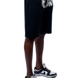 Men 003 RAW Black/White 3D Embroidery Shorts