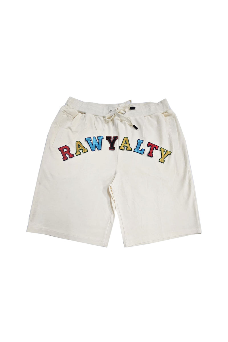 Men A7 Rawyalty Embroidery Cotton Shorts