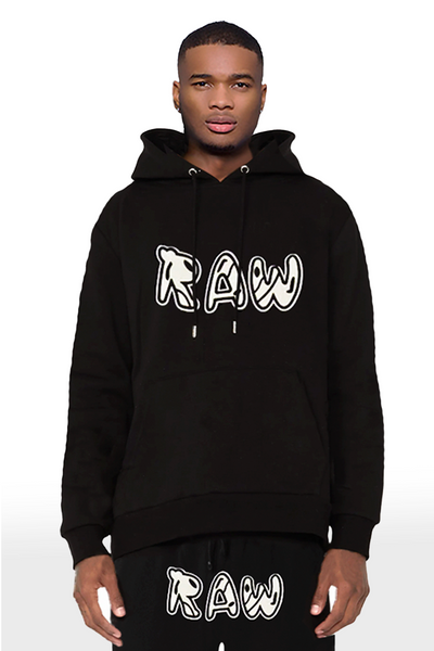 新作　完売品　新品　BRIEFING　WARM 3D LOGO HOODIE Men 003 RAW Black/White 3D Embroidery Hoodie – Rawyalty Clothing