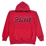 Men 006 RAW Bubble Red Chenille Hoodie