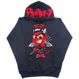 Men Baby Devil RAW Drip Red Chenille Hoodie