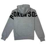 Men Broken Soul BS1B Black Silicone Hoodie