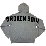 Men Broken Soul BS1B Black Silicone Hoodie