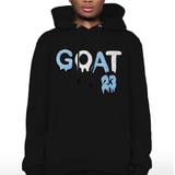 Men GOAT Baby Blue/White Chenille Hoodie