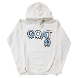 Men GOAT Baby Blue/White Chenille Hoodie