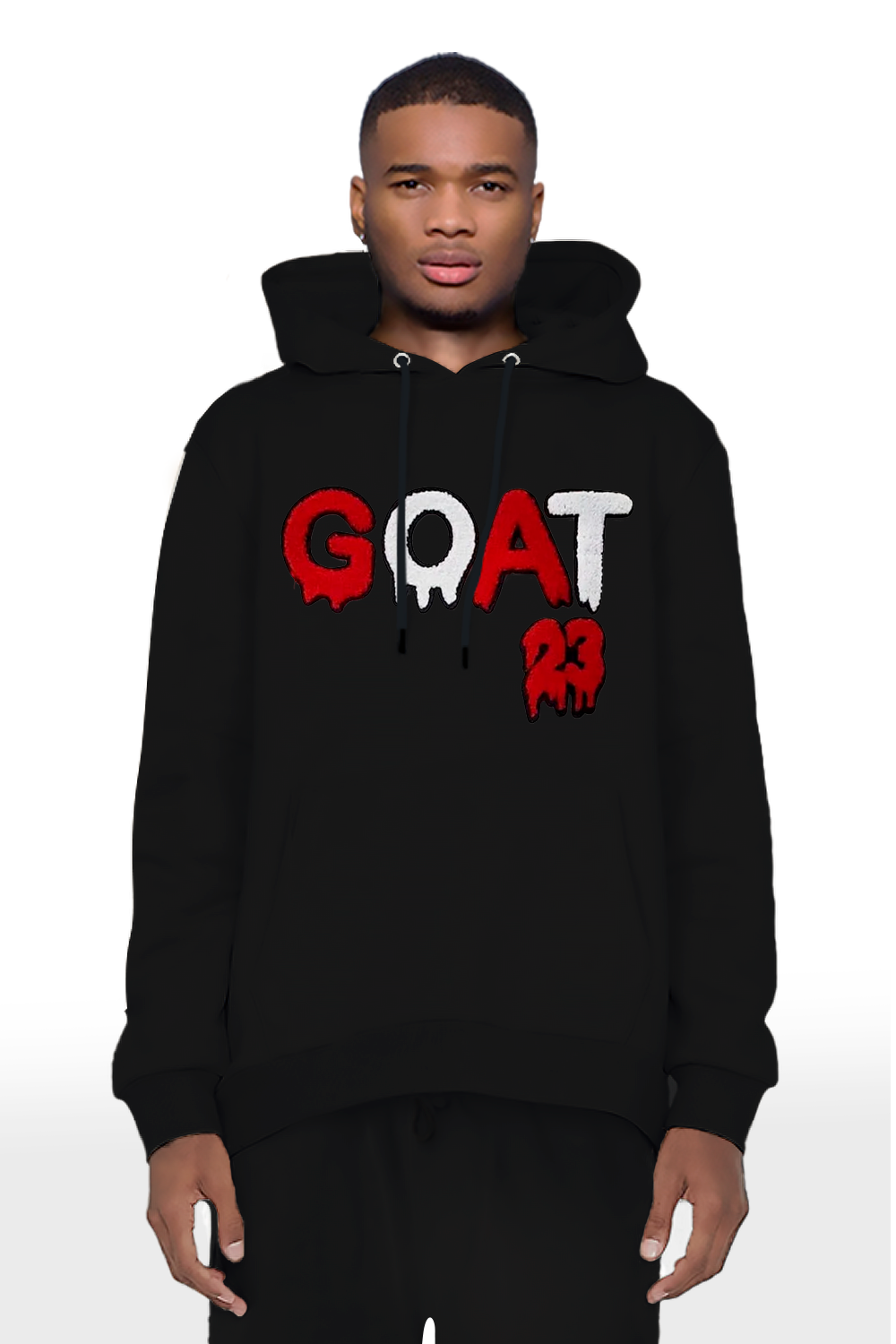 Men GOAT Red/White Chenille Hoodie