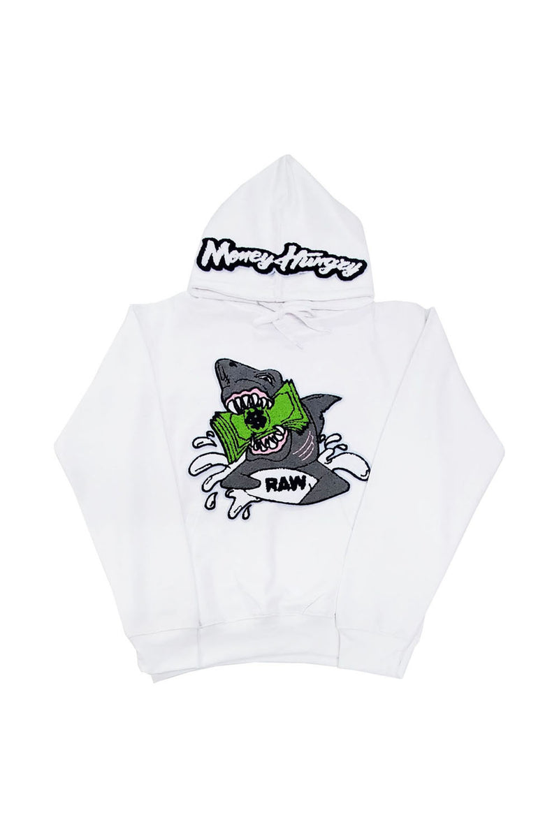 Men Money Hungry Chenille Hoodie