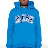 Men RARE Camo Blue Chenille Hoodie