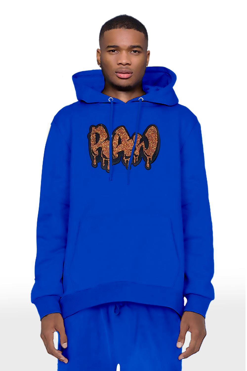 Men RAW Drip Gold Bling Hoodie