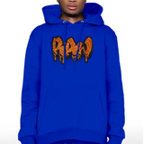 Men RAW Drip Orange Bling Hoodie