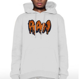 Men RAW Drip Orange Bling Hoodie