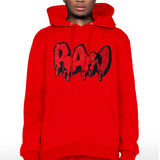 Men RAW Drip Red Bling Hoodie