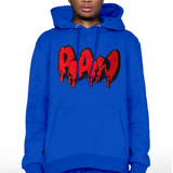 Men RAW Drip Red Bling Hoodie