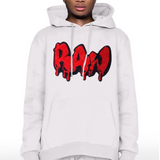 Men RAW Drip Red Bling Hoodie