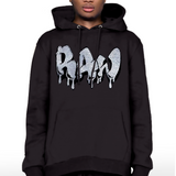 Men RAW Drip Silver Bling Hoodie