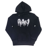 Men RAW Drip Silver Bling Hoodie