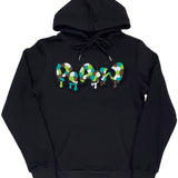 Men RAW Drip Camo Green Chenille Hoodie