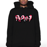 Men RAW Drip Camo Pink Chenille Hoodie