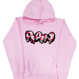 Men RAW Drip Camo Pink Chenille Hoodie