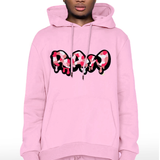 Men RAW Drip Camo Pink Chenille Hoodie