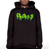 Men RAW Drip Lime Green Chenille Hoodie