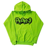 Men RAW Drip Lime Green Chenille Hoodie