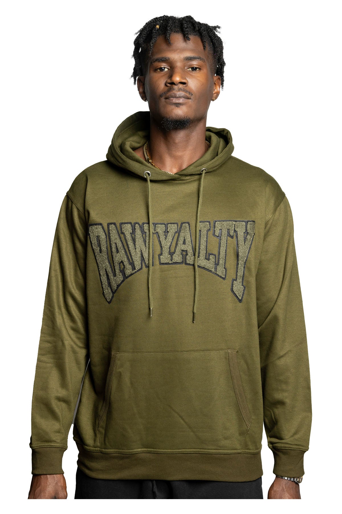 Men Rawyalty Olive Chenille Hoodie