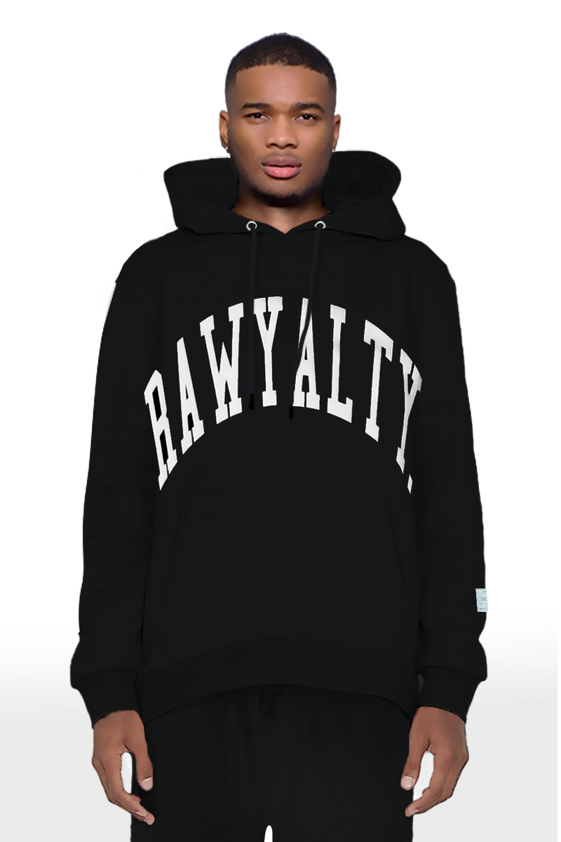 Men Rawyalty Authentic White Puff Print Hoodie