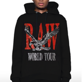 Men RAW World Tour Red Bling Hoodie