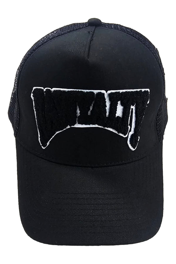 Men Rawyalty Black Chenille Dice Embroidery Hat