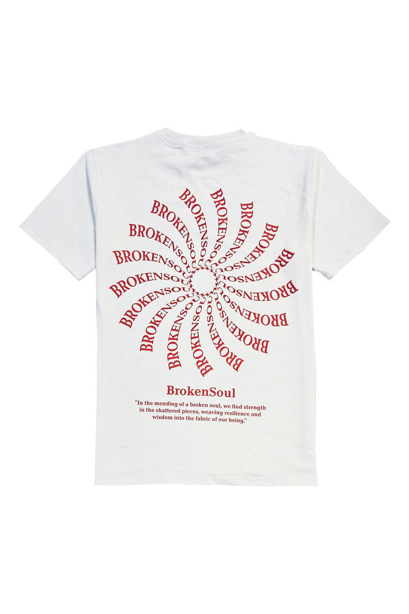 Men Broken Soul Spiral Oversized T-Shirt