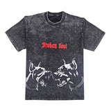 Men Broken Soul Try Me Chenille Oversize T-Shirt