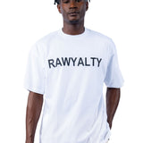 Men 007 RAWYALTY Black Rubberized Oversized T-Shirt