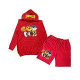 Men Rawballer Chenille Hoodie and Cotton Shorts Set