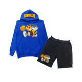 Men Rawballer Chenille Hoodie and Cotton Shorts Set