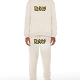 Men 003 RAW Green/Yellow 3D Embroidery Hoodie and Jogger Set